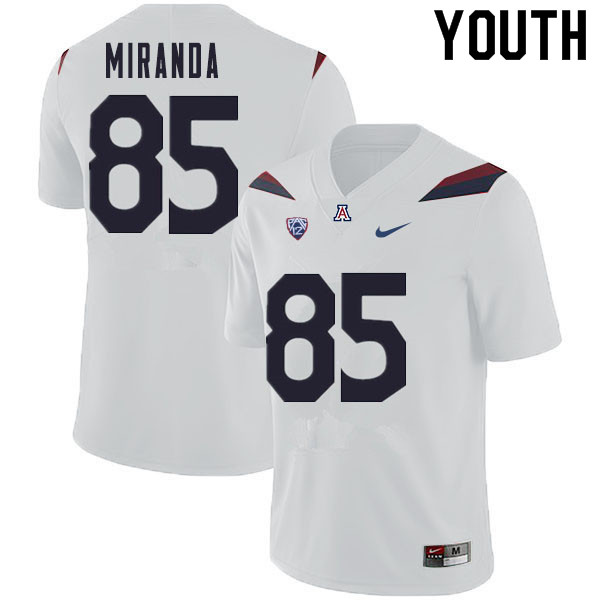Youth #85 Roberto Miranda Arizona Wildcats College Football Jerseys Sale-White - Click Image to Close